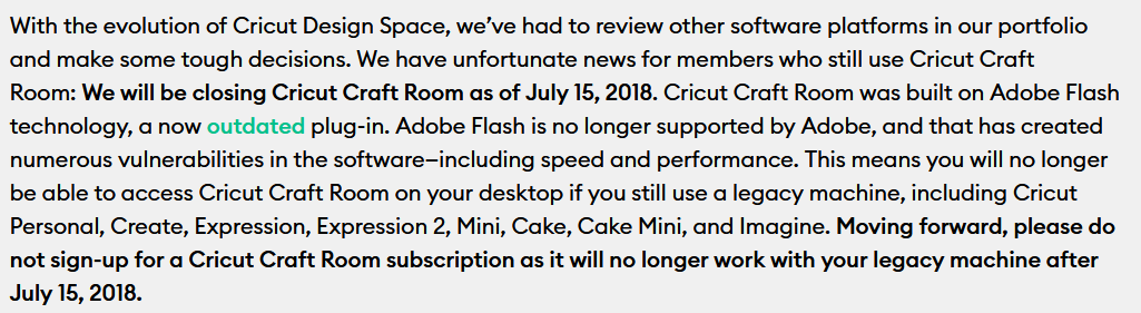 Cricut announces the closure of Cricut Craft Room, the only way to control the Mini